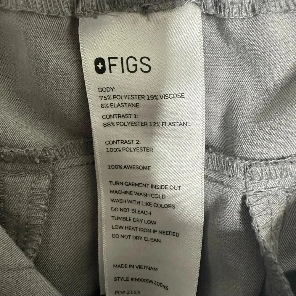 FIGS Gray Tansen Jogger Scrub Pants Size XXL/Short